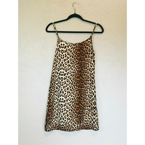 Julie Haus Women's Silk Animal Print Shift Mini Dress, Size S - Picture 5 of 5